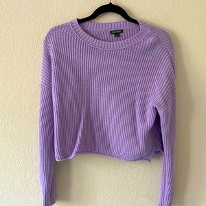 Purple crop top sweater